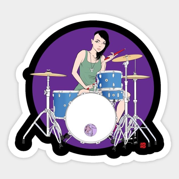 Gretschen Sticker by hoopaman